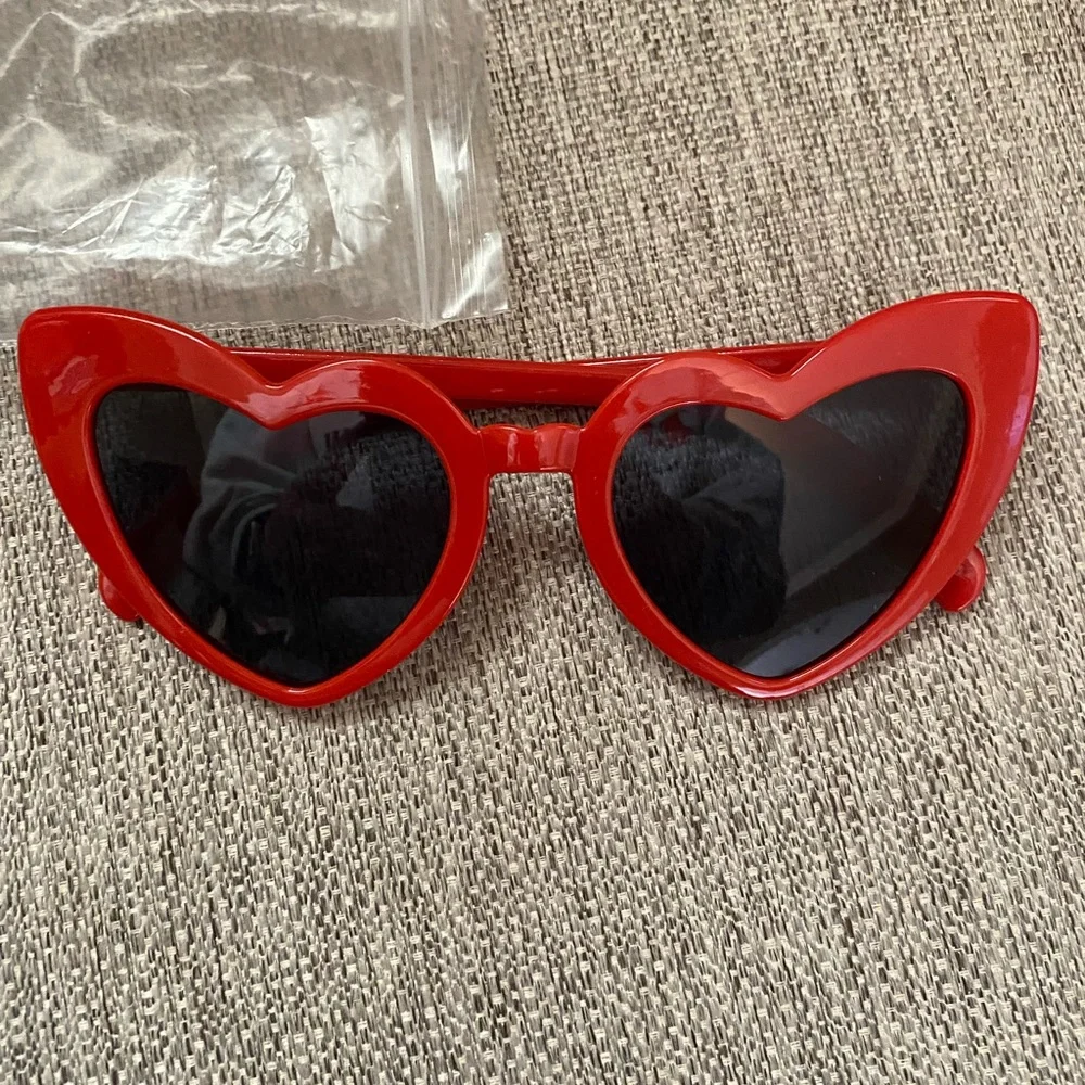 Kids New Red Heart-Shaped Sunglasses